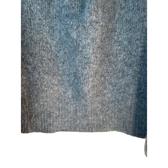 ZARA Smokey Blue Medium Turtleneck Sweater Acrylic Wool Alpaca Blend Soft Cozy - Picture 9 of 14